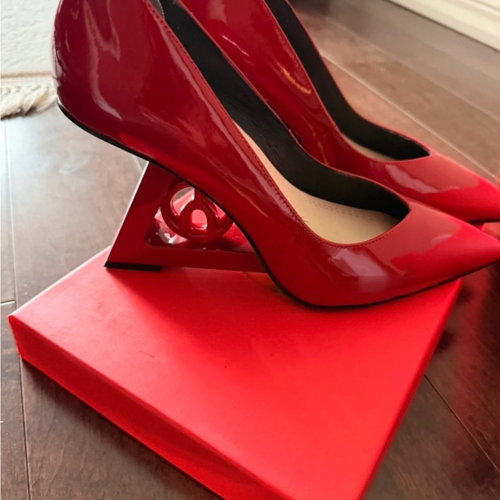 Elegant Red Patent Leather Heels